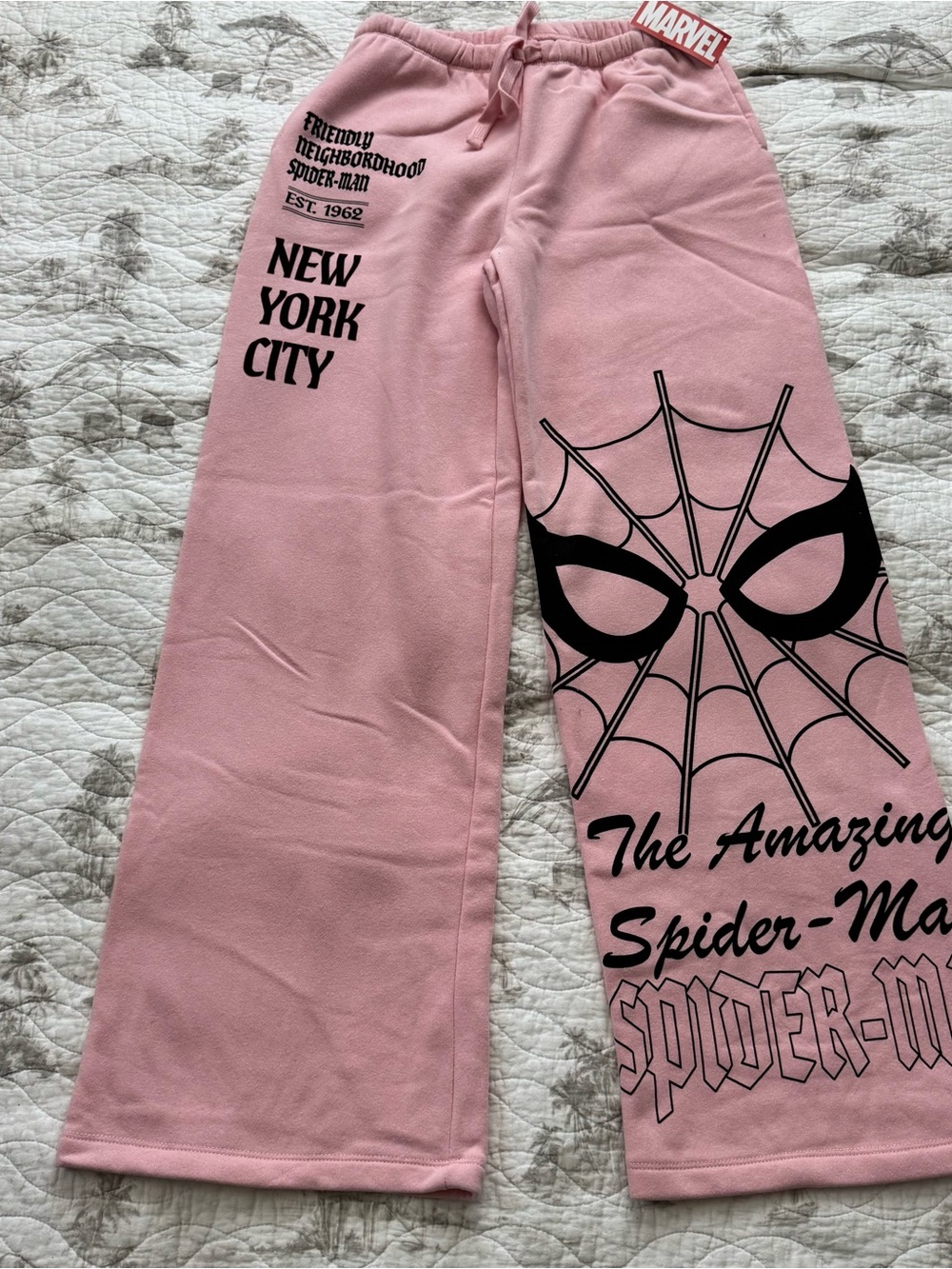 Marvel Pink Spider-Man Graphic Pajama Bottoms